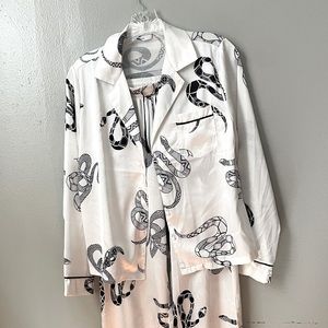 Satin snake pajama set